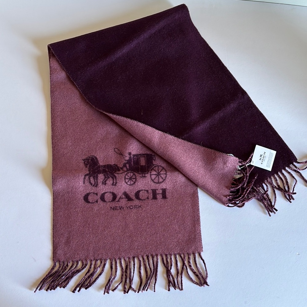 Coach bicolor cashmere muffler